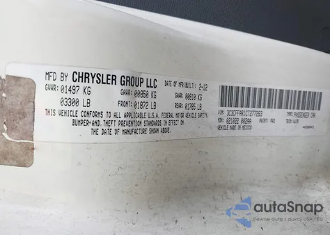 2012 Fiat 500 Pop from USA, damaged, VIN 3C3CFFAR1CT277263